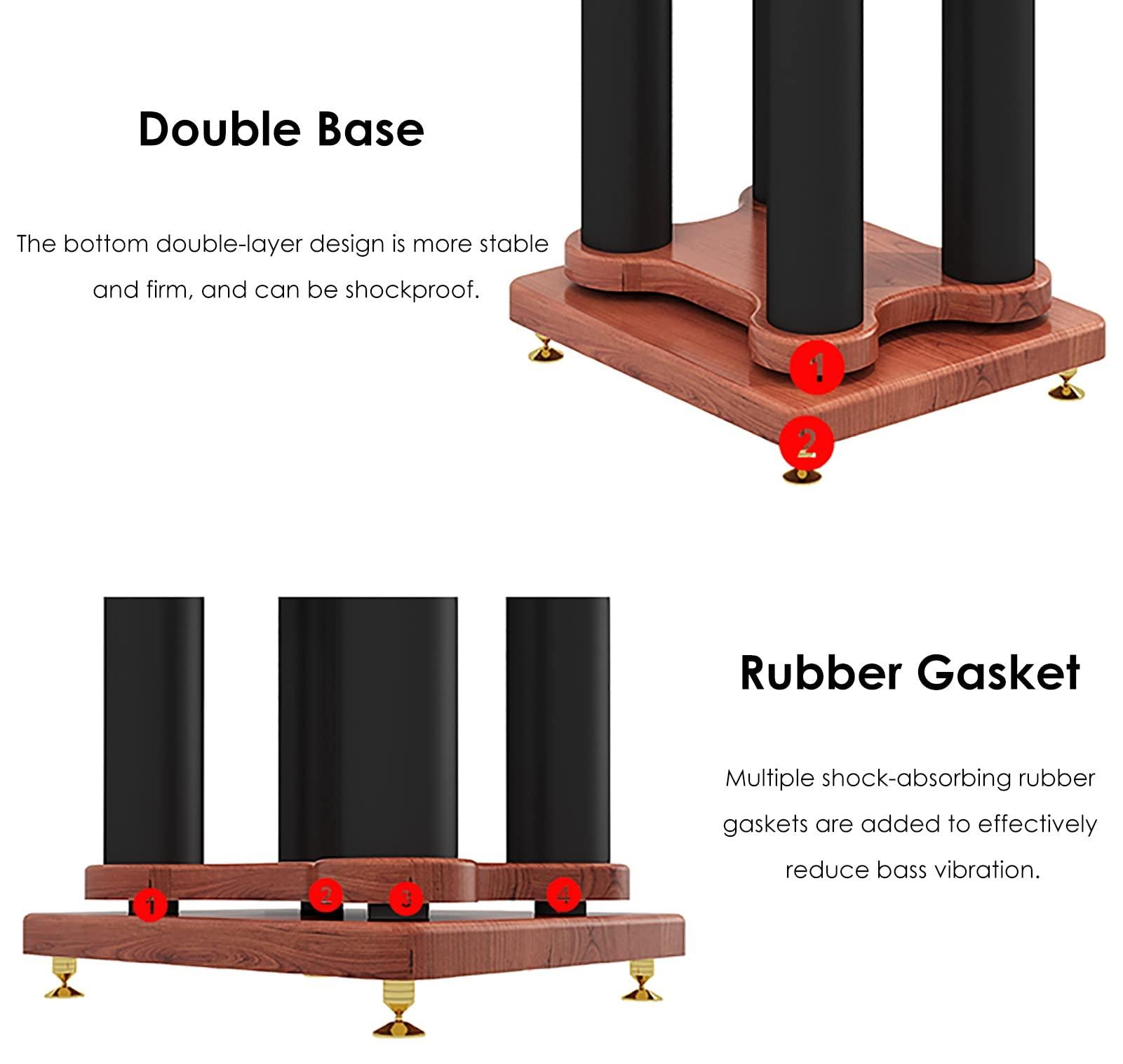 Ccsh Ccsh Speaker Stand Extra Tall Speaker Stands - 20cm/ 30cm/ 40cm/ 50cm/ 60cm/ 70cm/ 80cm, Universal Stable Surround Sound Bookshelf Speakers Racks, Easy to Install (Size : 80cm (31 1/2in) Tall)