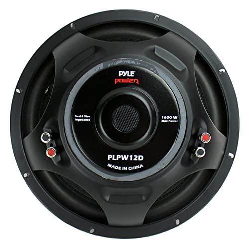 Pyle PYLE 12\" 1600W 4Ohm DVC Black Car Stereo Audio Power Subwoofer Dual Coil(3 Pack)