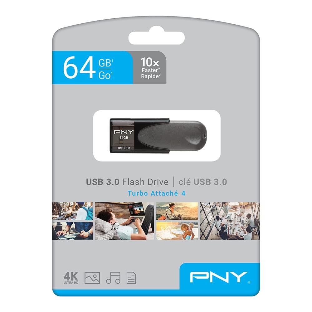 PNY PNY 64GB Turbo Attache 4 USB 3.0 Flash Drive (Pack of 2)