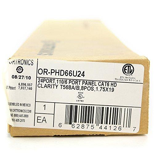 Ortronics Ortronics OR-PHD66U24 Clarity 6 Patch Panel, Six-Port Modules, 24-Port