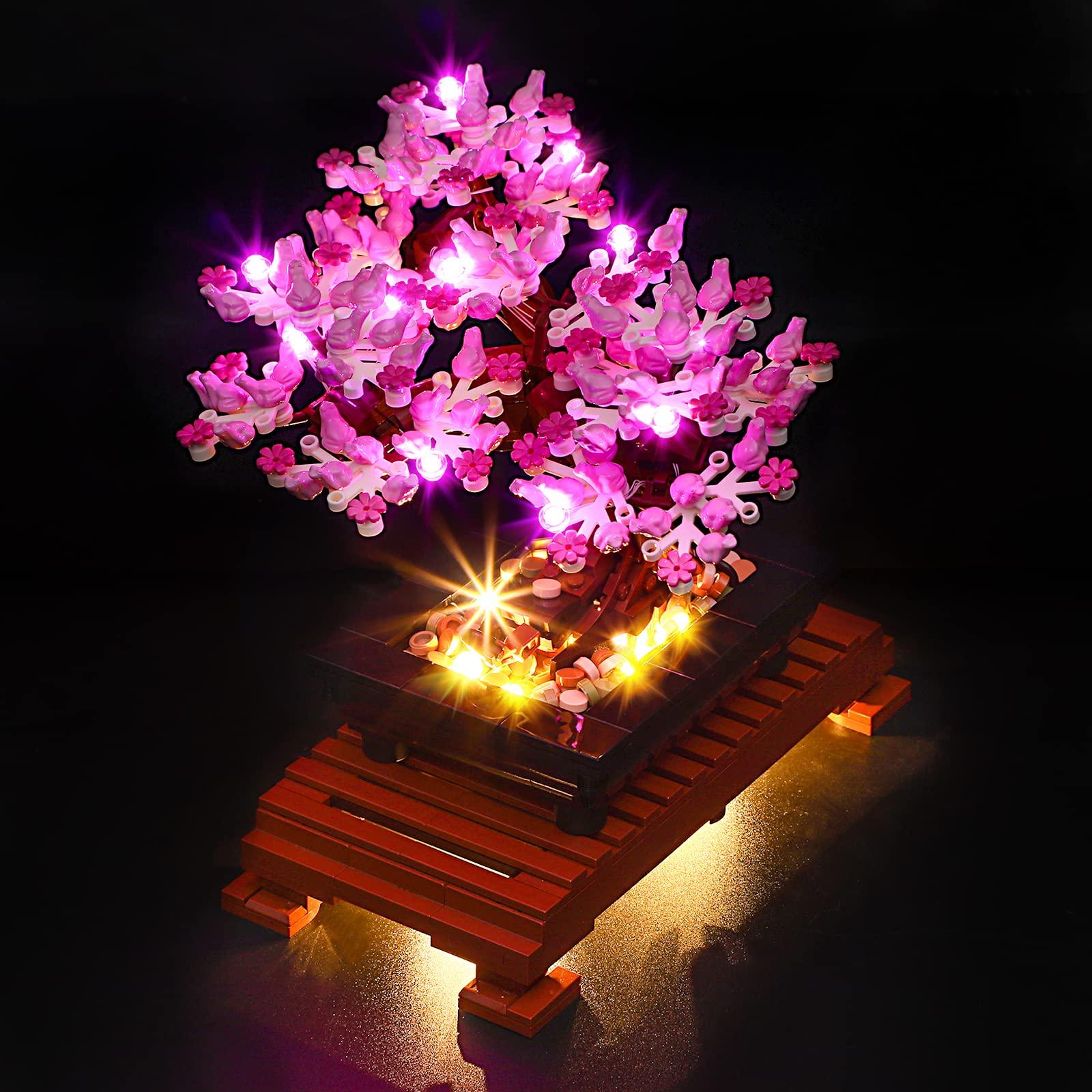 YEABRICKS YEABRICKS LED Light Kit for Lego - Creator Expert Bonsai Tree(Pink) Building Blocks Model, LED Light Set Compatible with 10281(Lego Set NOT Included)