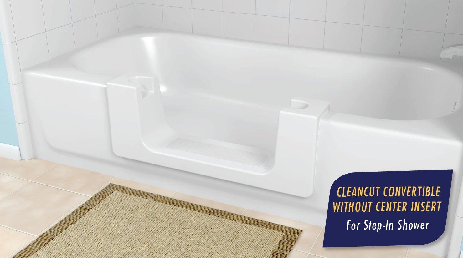 Cleancut CleanCut Convertible Bathtub Accessibility Kit - Convert Existing Tub to Walk-In Tub (White, Size Large)