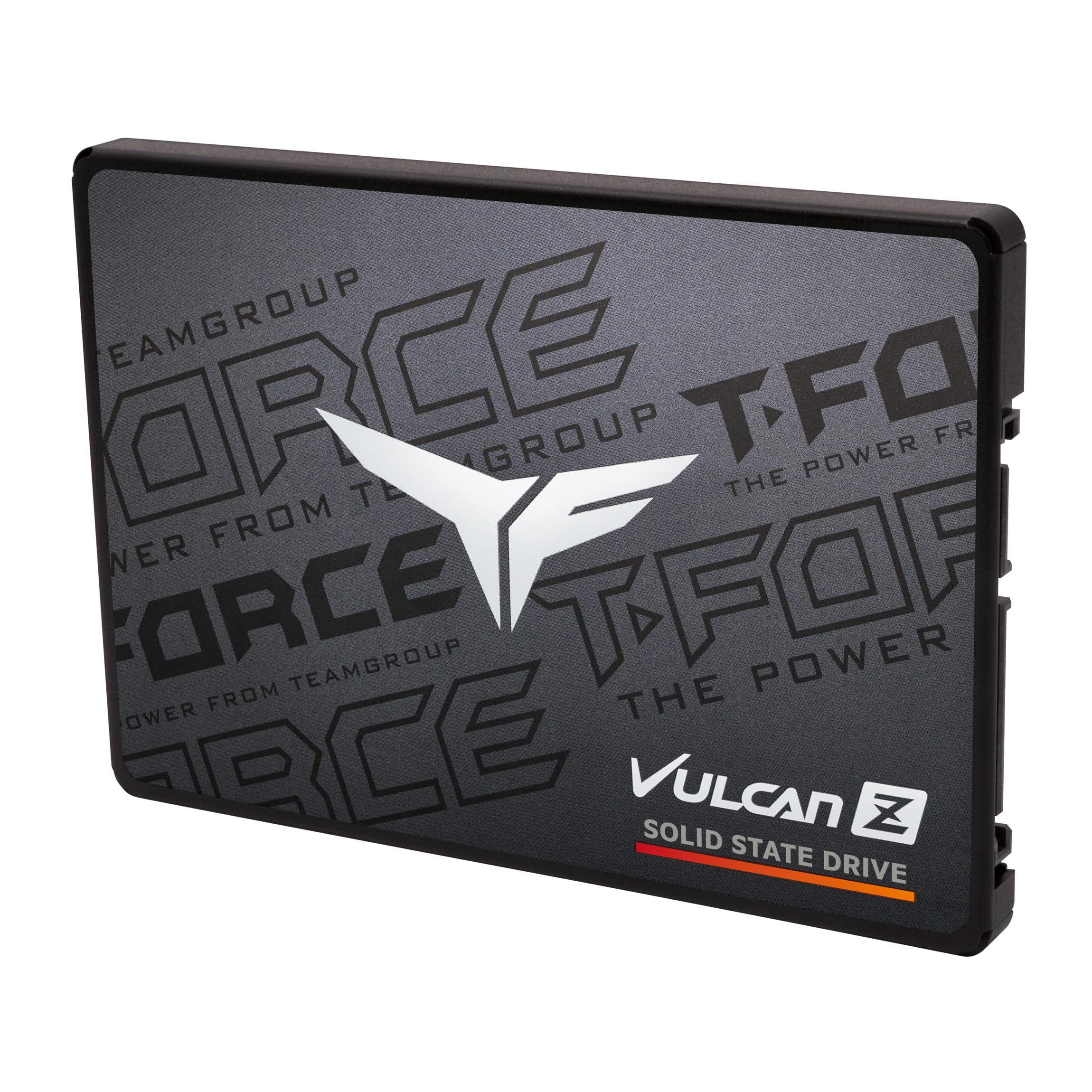 TEAMGROUP TEAMGROUP T-Force Vulcan Z 2TB SLC Cache 3D NAND TLC 2.5 Inch SATA III Internal Solid State Drive SSD (R/W Speed up to 550/500 MB/s) T253TZ002T0C101