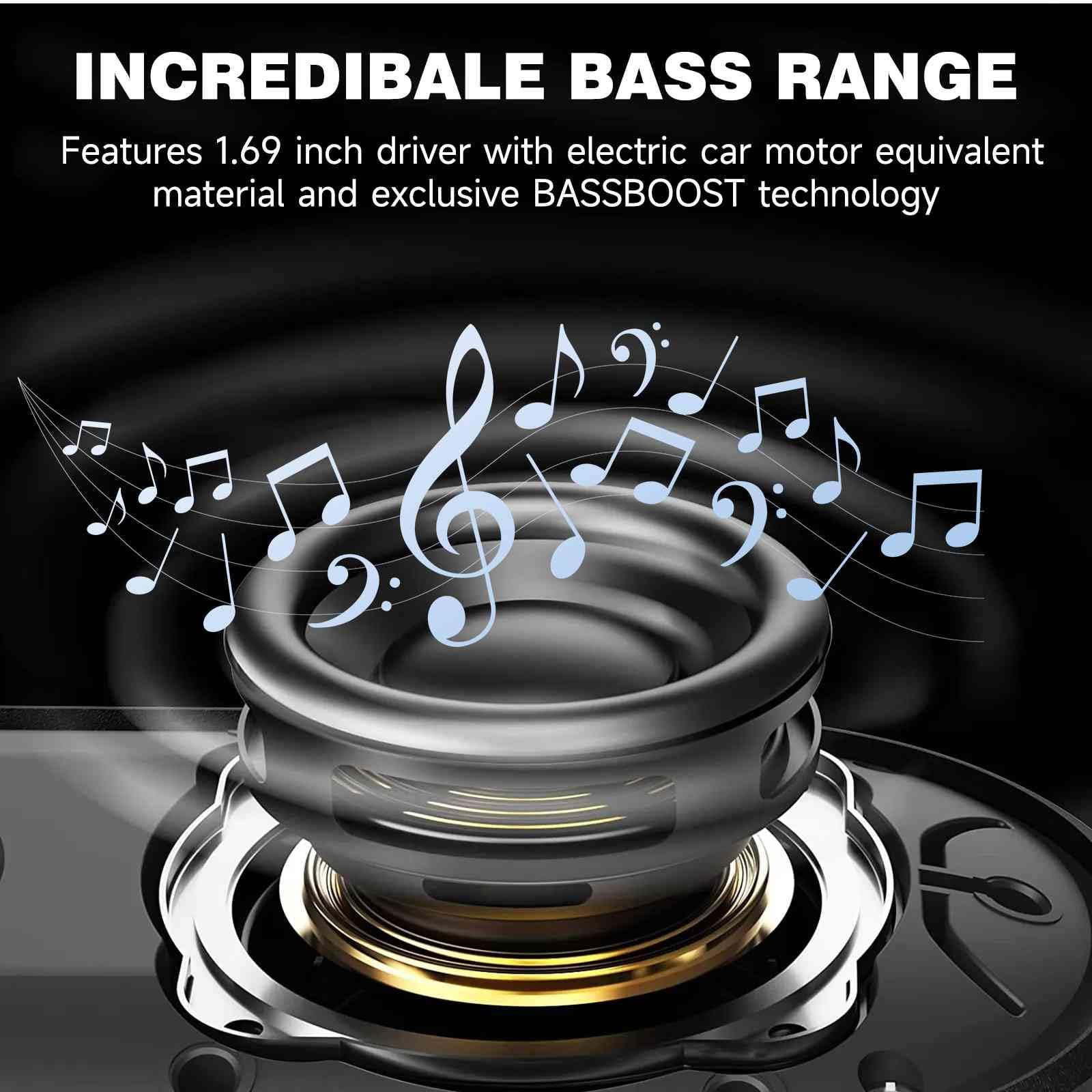 UrbanX UrbanX Audience Series IPX7 Bluetooth Waterproof Speaker with Clip, 20H Playtime, Compact Speaker with Big Sound, Punchy Bass, Wireless for Moto X30 Pro & Beach, Pool, Boat, Biking Black 1 Pack