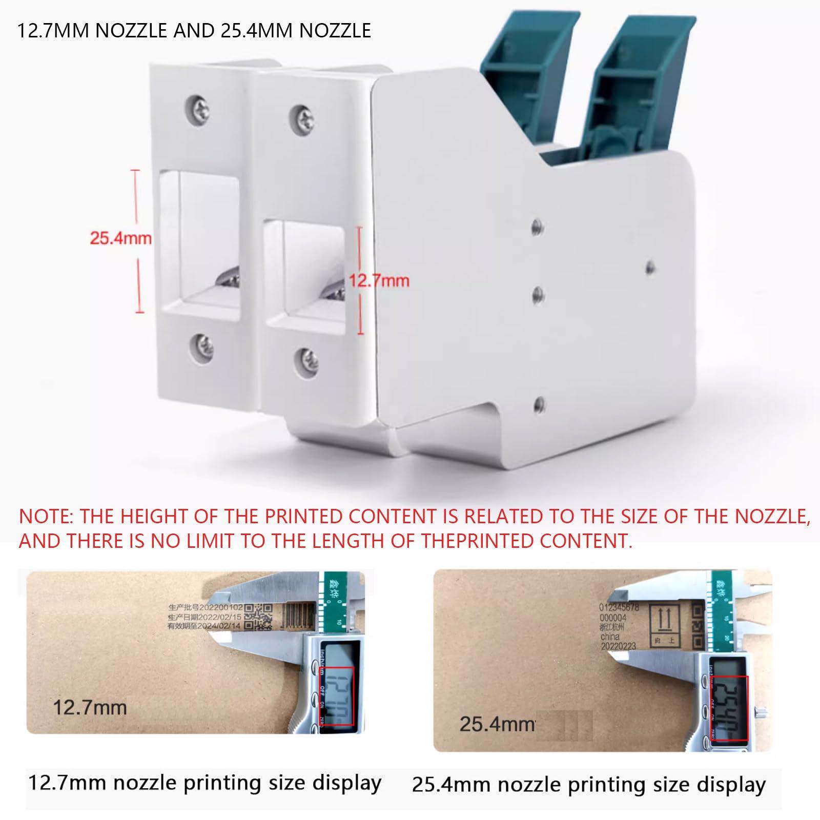 RESKIU RESKIU Online Industrial Inkjet Printer, Batch Coder Automatic Coding Inkjet Code Barcode Quick-Drying Online Batch Coding Printer for Date, Picture, Barcode, Qr Code, Label, Variable Data etc,25.4mm