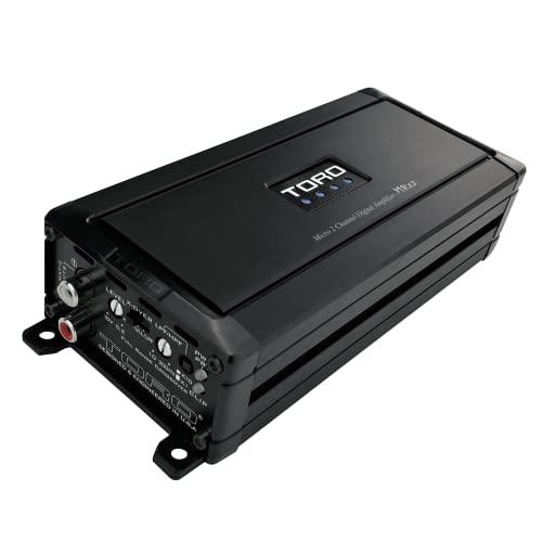 TORO TECH TORO TECH – MRx2, 110w x 2 RMS @ 4 Ohm – 150w x 2 RMS @ 2 Ohm Micro Sized Multi Channel Car Amplifier, Sound Quality Class D Design, Built-in Auto Sensing Turn-On, Full Range or Subwoofer Speaker