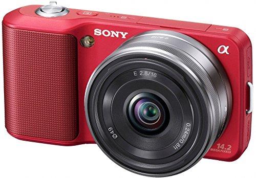 Sony Sony Alpha NEX NEX3A/R Digital Camera with 16mm F2.8 Lens (Red)
