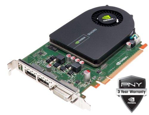 PNY NVIDIA Quadro 2000 by PNY 1GB GDDR5 PCI Express Gen 2 x16 DVI-I DL and Dual DisplayPort OpenGL, Direct X, CUDA and OpenCL Profesional Graphics Board, VCQ2000-PB