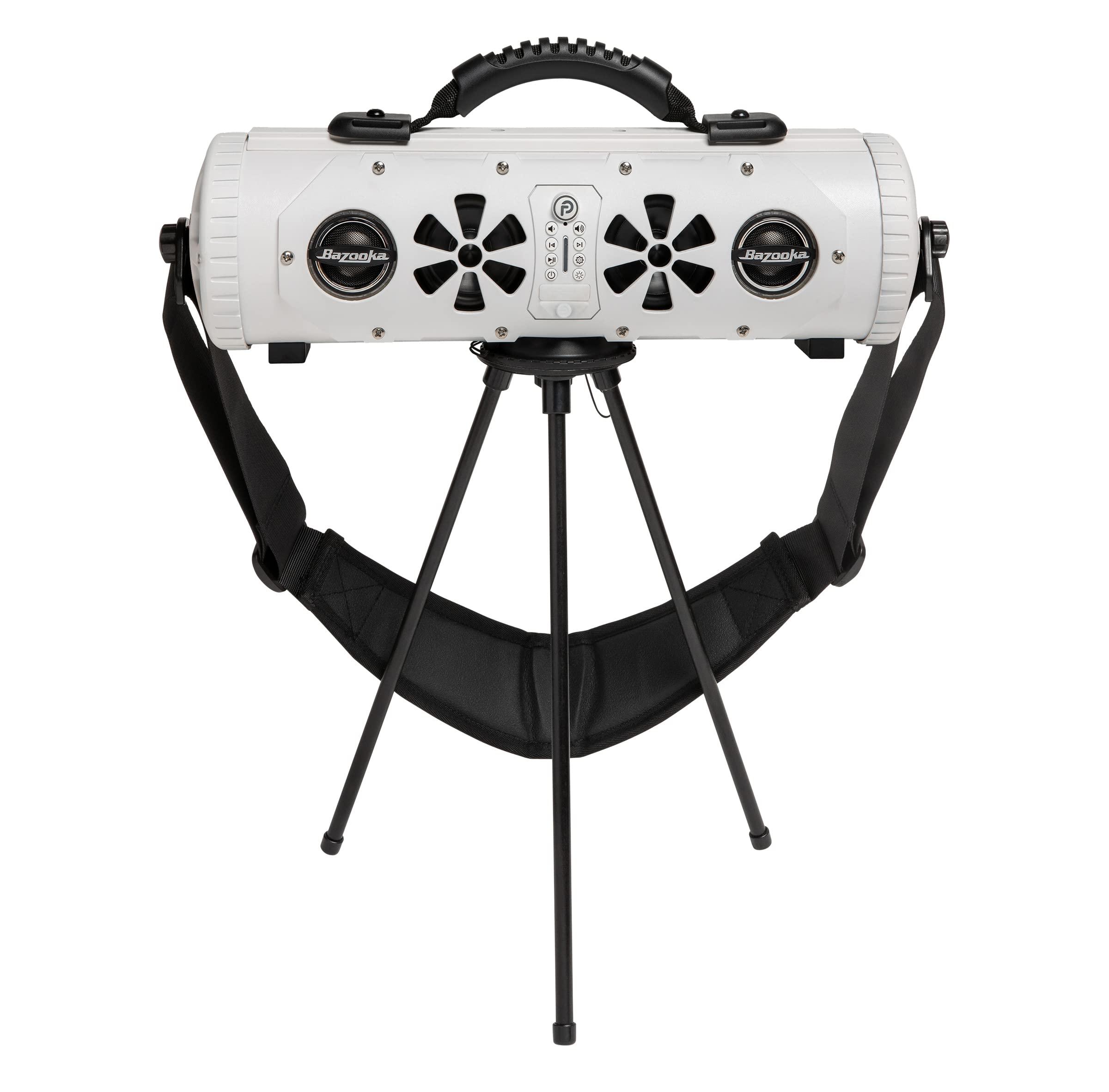 Bazooka Bazooka Party Bar MINI | Portable Bluetooth IP66 Waterproof Speaker | RGB Lights | Party Button Pairing | Up to 70 HRS Battery Life | 6 Marine Grade Speakers | White