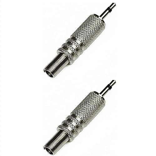 CESS CESS 2.5mm Mono TS Plug Jack Solder Audio Cable Connector (2 Pack)