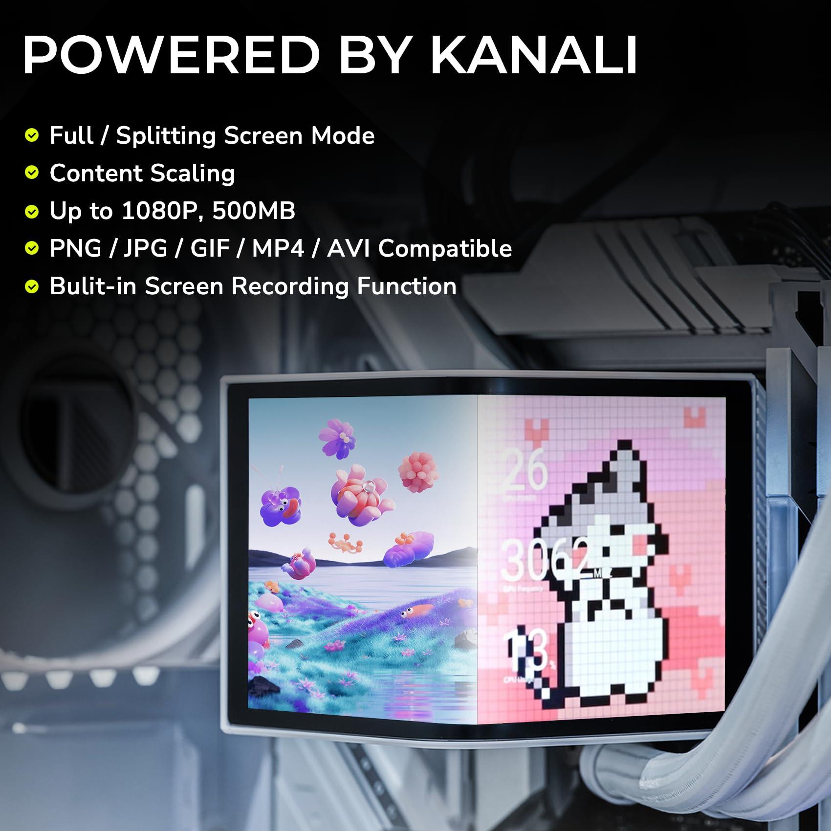 TRYX TRYX Panorama 360 White 360mm AIO 6.5'' AMOLED Curved Screen 3D Anamorphic Effect Display Customizable AIO Cooler 360mm 8th Gen Asetek Pump 320w TDP ROTA PRO 120mm Fan LGA 1851/1700/1200/115X AM5/AM4