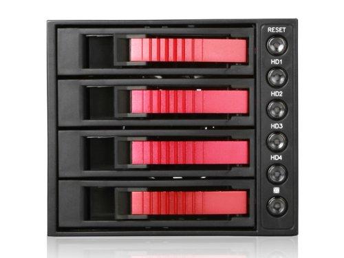 iStarUSA Group iStarUSA Group 3x5.25 to 4x3.5 SATA Cage- Red (BPU-340SATA-RED)