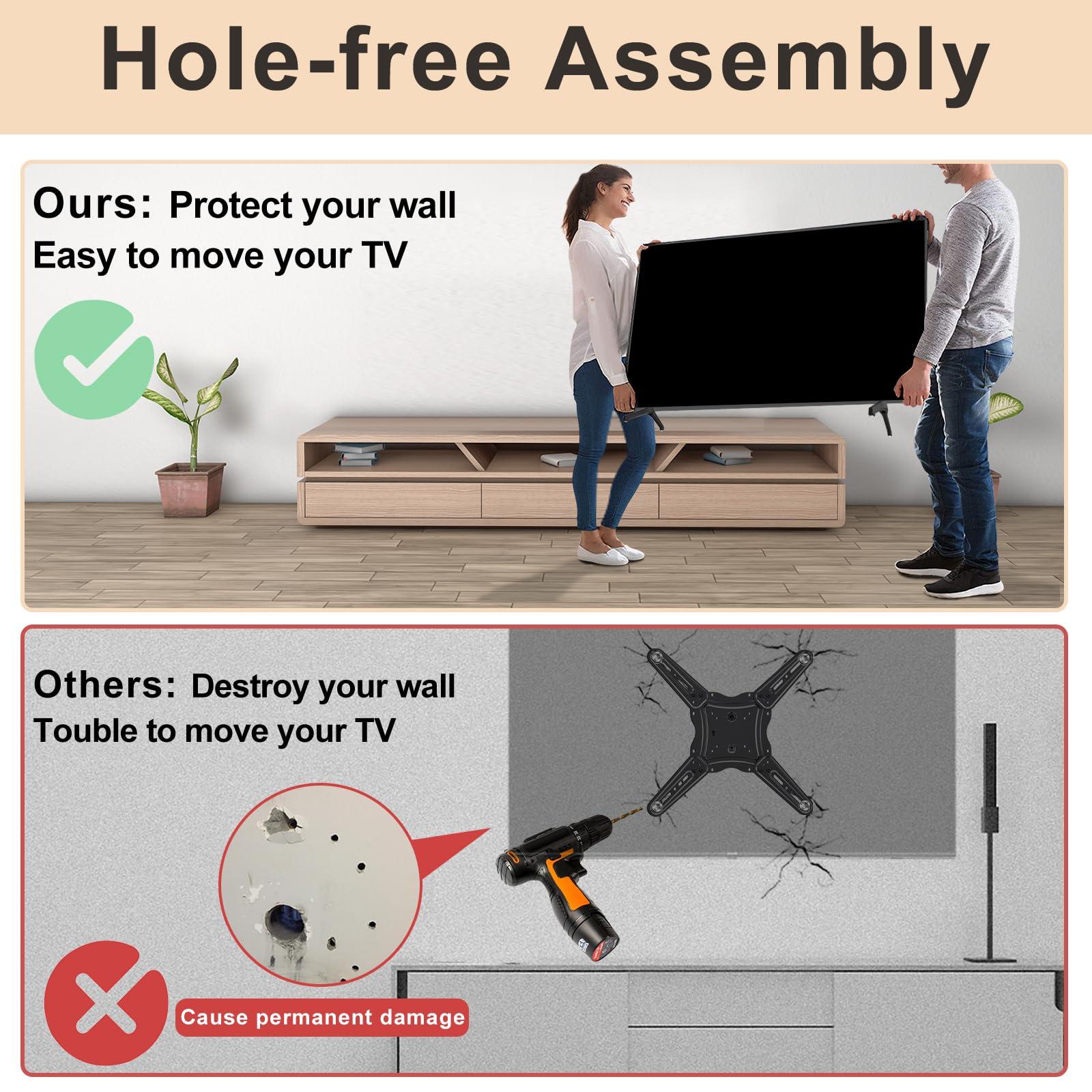 Maozhren TV Stand for Samsung TV Legs Replacement, for UN50TU7000FXZA UN50TU700DFXZA UN55TU7000FXZA UN55TU700DFXZA UN58TU7000FXZA UN58TU700DFXZA UN50TU8000FXZA LH55BETHLGFXGO, Only for Models We Listed, Black