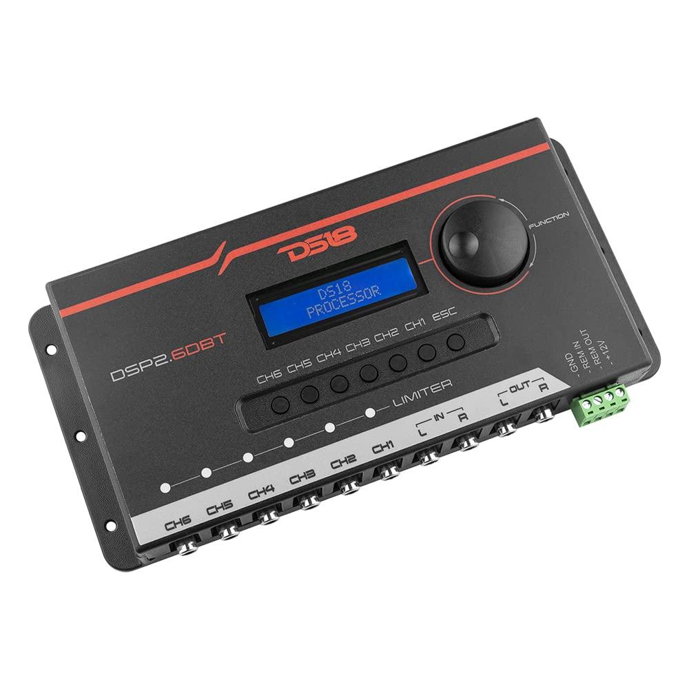 DS18 DS18 DSP2.6DBT 2-Channel in and 6-Channel Out Digital Sound Processor with Bluetooth and LCD Screen - Didactic and Intuitive Interface Through The App.