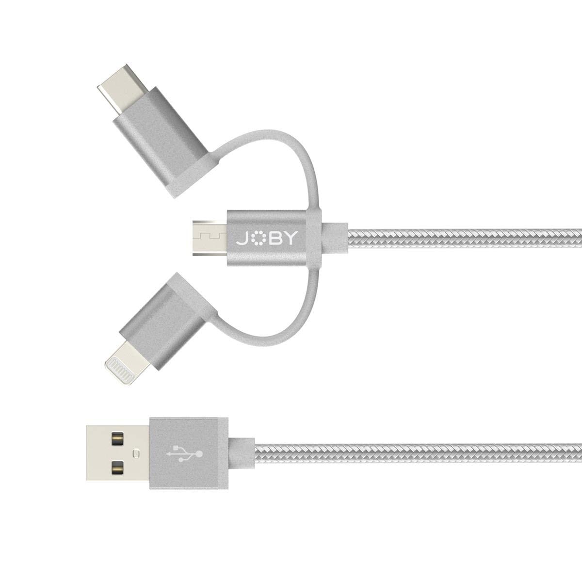 Joby Joby 3.9' 3-in-1 Universal Charge and Sync Cable, Space Gray