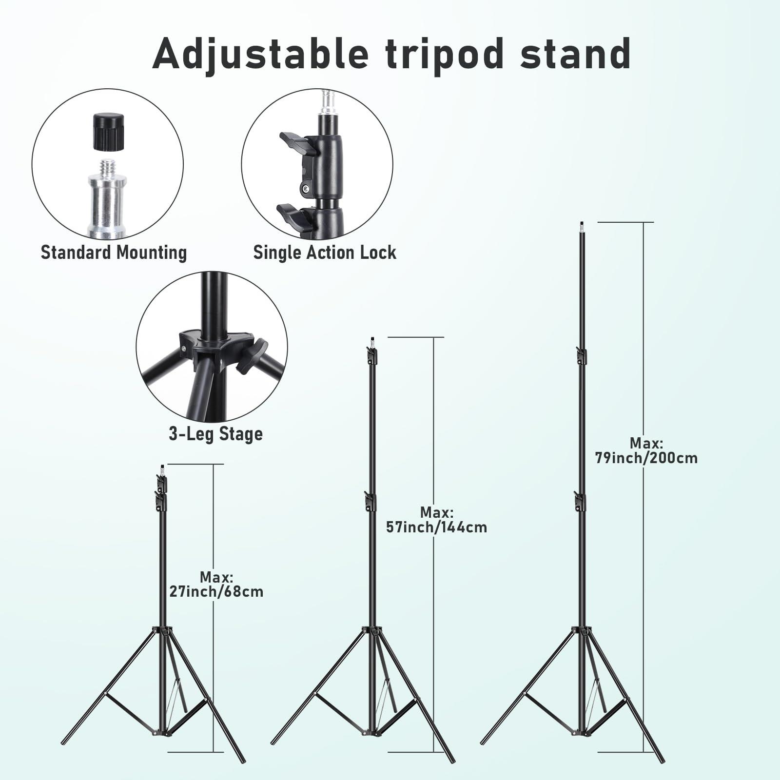 AQIRUI Aqirui Softbox Lighting Kit Photography Studio Light with 2 x 85W 5500K E27 Bulbs 2 x 20"x 28" Reflector Photo Equipment for YouTube Filming Product Portraits and Video