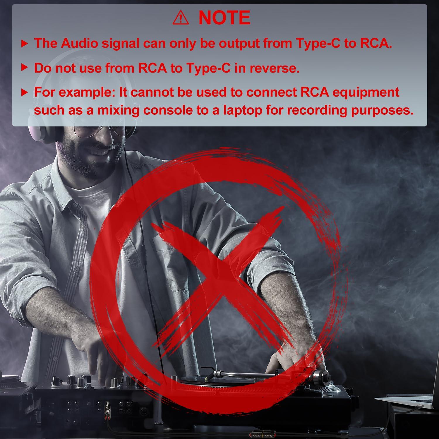 J&D J&D USB C to RCA Stereo Cable, Type C to 2 RCA Female Y Splitter RCA Extension Cord Compatible for iPhone 16 Pro Max/16 Pro/16 Plus/16/15/15 Pro Max/15 Pro/15 Plus, Galaxy S24/S23/S22, 0.6 Feet