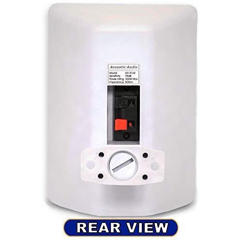 Acoustic Audio by Goldwood Acoustic Audio 151W Indoor Outdoor 2 Way Speakers 1200 Watt White 2 Pair Pack 151W-2Pr