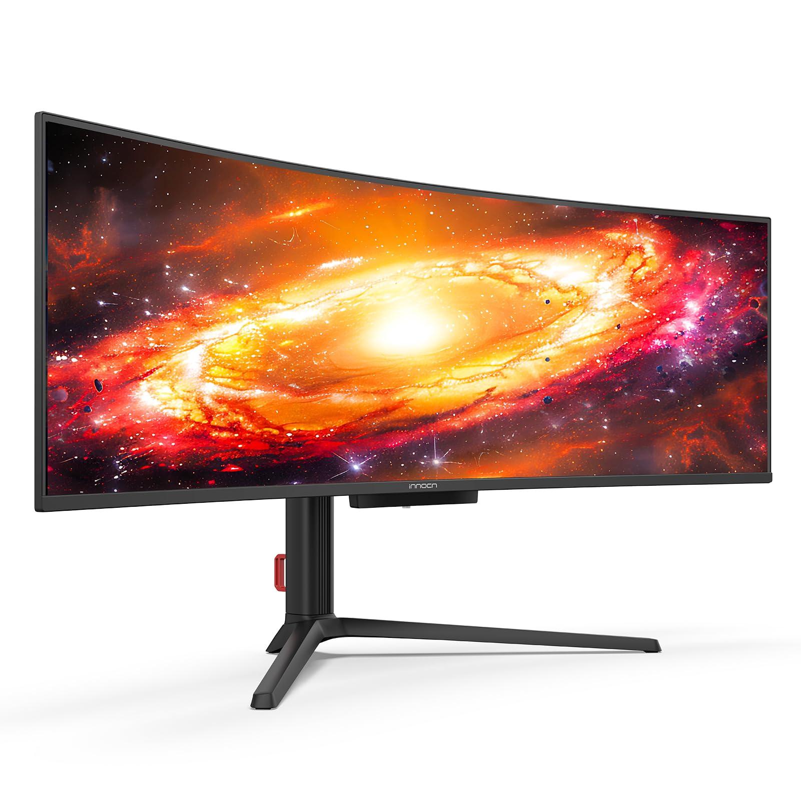 INNOCN INNOCN 49" OLED Ultrawide Curved Gaming Monitor 5120 x 1440p 144Hz, 0.03ms, USB Type C 90W, HDMI 2.1, DisplayPort, USB Hub, Speakers, Adaptive-Sync, Adjustable Stand, Black
