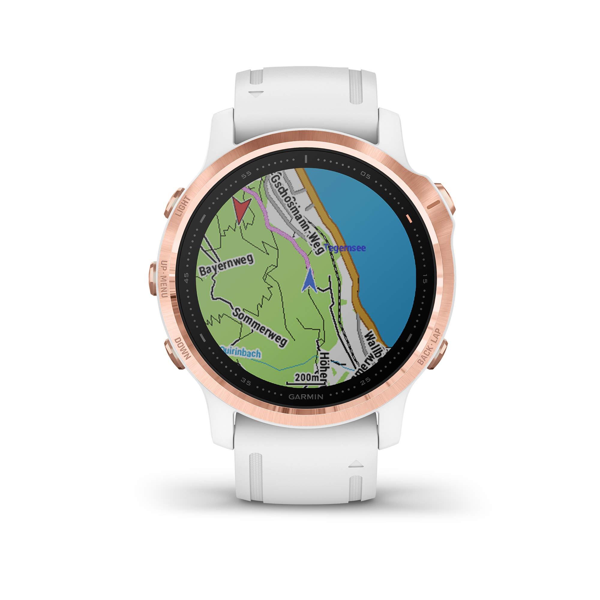 Garmin Garmin Fenix 6s pro GPS Watch - Rose Gold with White Band