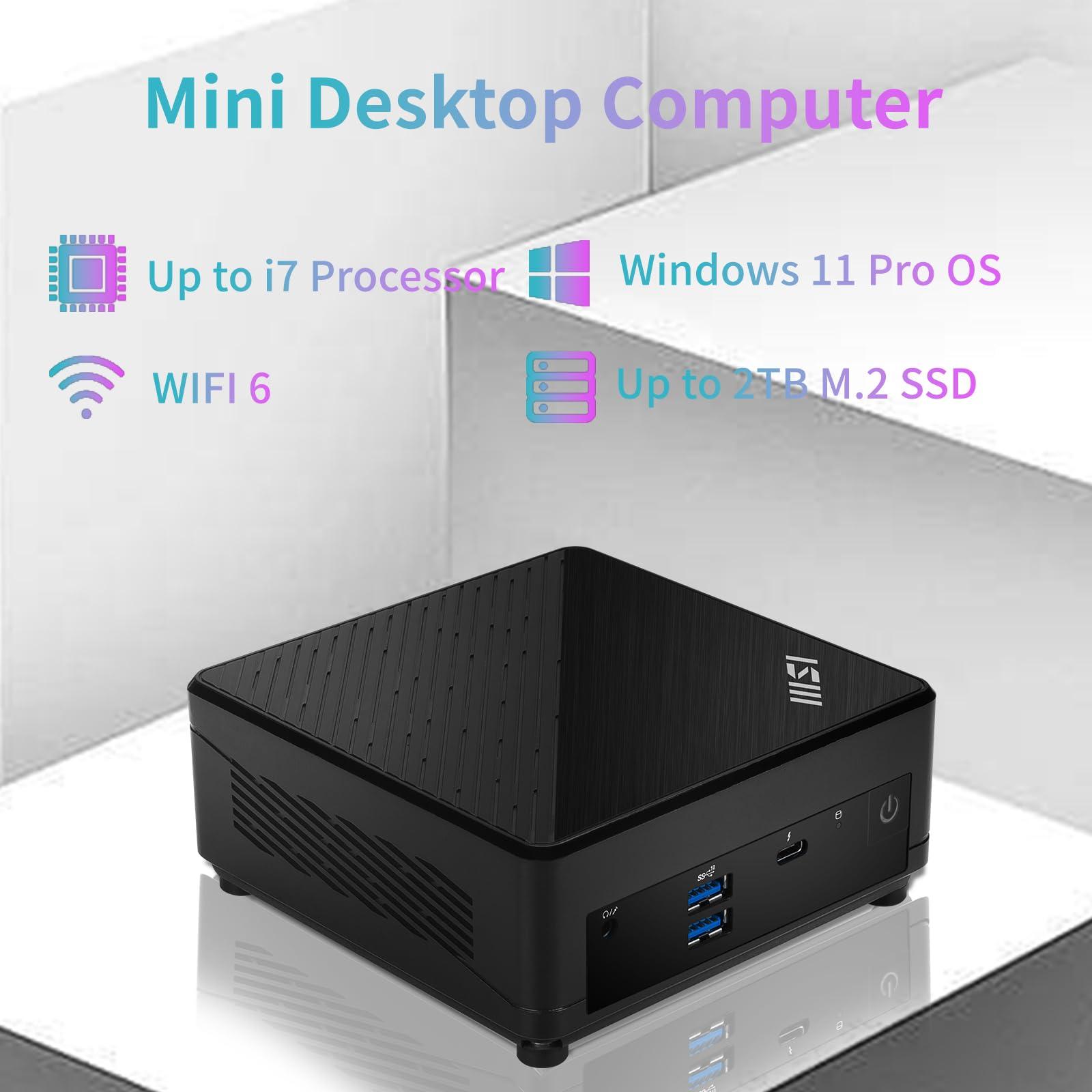 MSI MSI Cubi 5 Professional Mini PC, 12th Gen Intel i5-1235U Processor (Beats Ryzen 7 5700U), 16GB RAM, 512GB SSD, Wi-Fi 6, Windows 11 Pro, Support 4K@60Hz Display, Seamless Multitasking at Work/Gaming