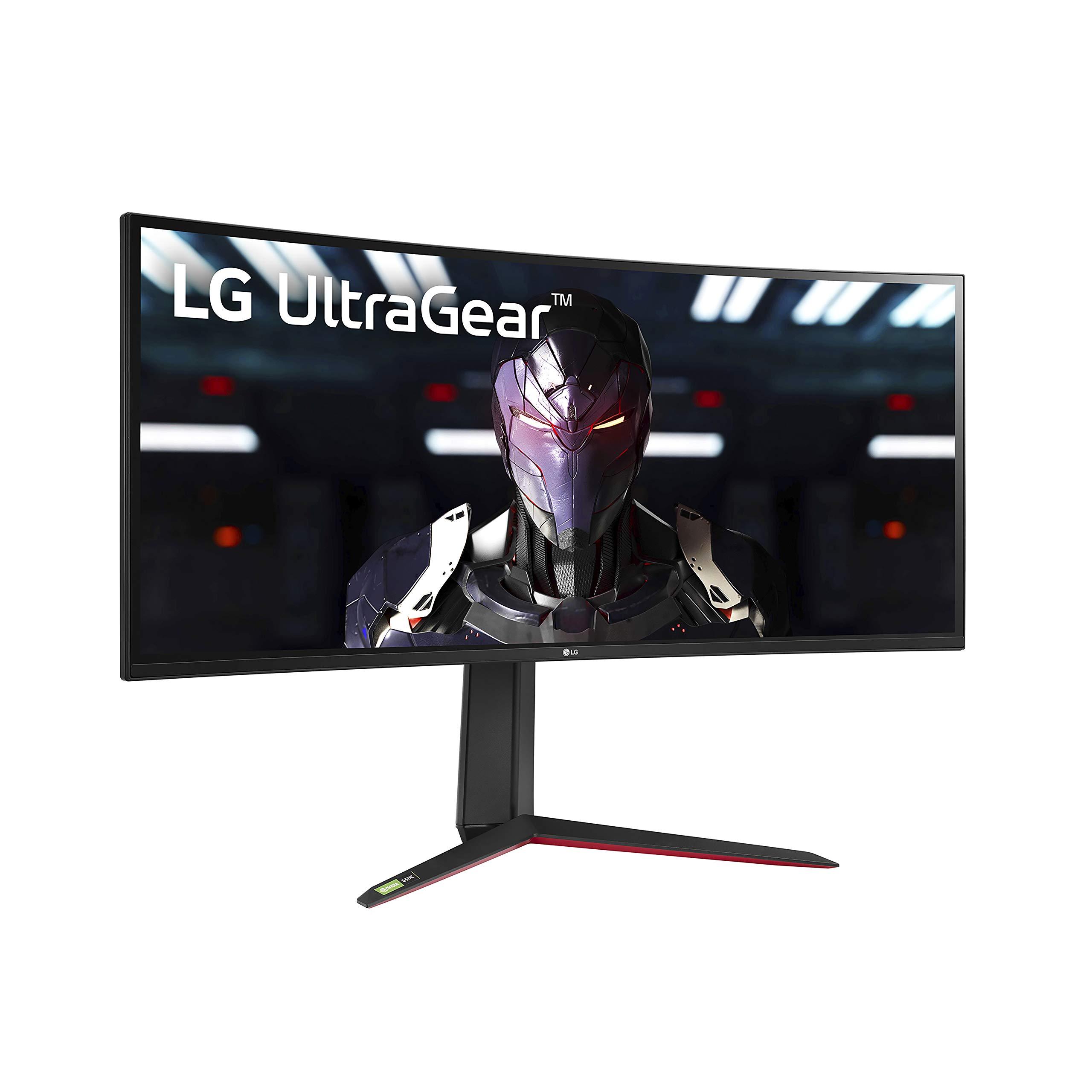LG LG UltraGear QHD 34-Inch Curved Gaming Monitor 34GP83A-B, Nano IPS 1ms (GtG) with VESA DisplayHDR 400, NVIDIA G-SYNC, and AMD FreeSync Premium, 144Hz, Black