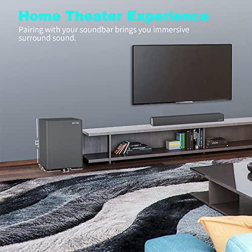 BESTISAN BESTISAN 6.5’’ Subwoofer, Powered Home Audio Sub woofer with Deep Bass in Compact Design, for Studio and Home Theater, Black,SW65C