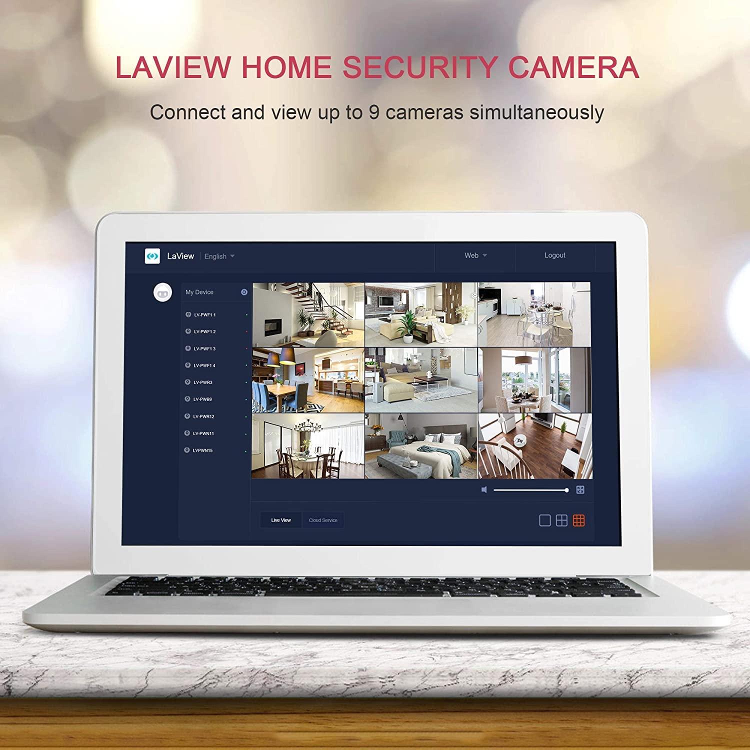 LaView LaView 4MP 2K Cameras for Home Security Indoor,Home Security Camera for Baby/Elder/Pet/Nanny,Baby Cam Starlight Sensor Color Night Vision,US Cloud Service,Works with Alexa