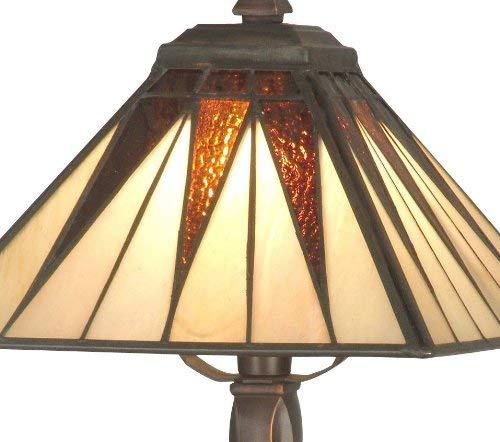 Dale Tiffany Lamps Dale Tiffany TA70680 Cooper Accent Lamp, Antique Bronze and Art Glass Shade
