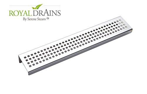 Royal Drains SereneDrains Stainless Steel Rectangular Bathroom Shelf Traditional Square 12” Wall Mount Shower Shelf for Bathroom Kitchen Hardware Included