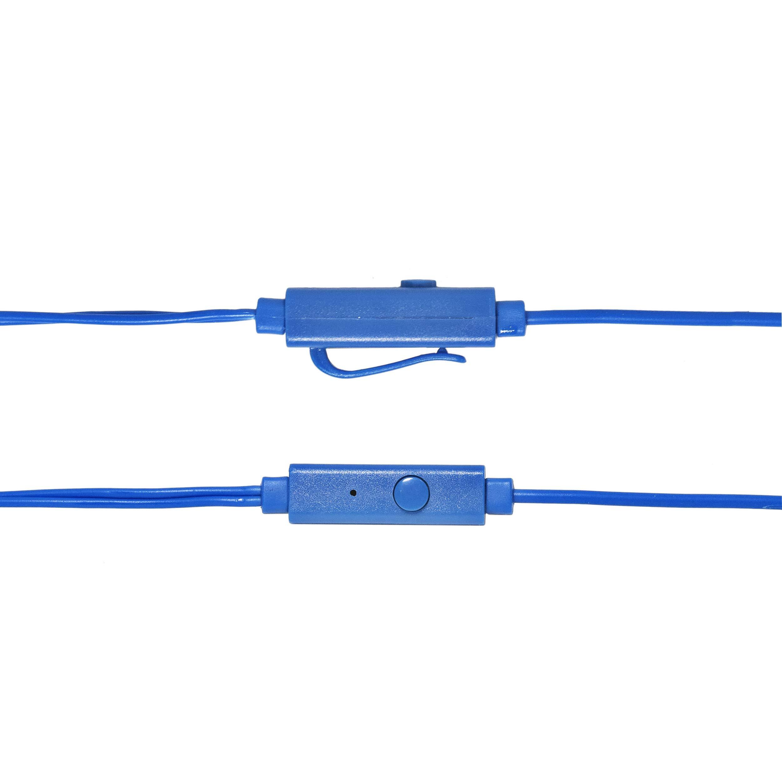 Magnavox Magnavox MHP4820M-BL Gummy Earbuds with Microphone in Blue | Available in Pink, Purple, White, Black, & Blue | Earbuds Gummy | Extra Value Comfort Stereo Earbuds | Durable Rubberized Cable |