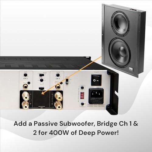 OSD Audio OSD 6X 175W Home Theater Amplifier Highly Flexible, High Power Bridging with Passive Subwoofer Controls, 105 dB SNR