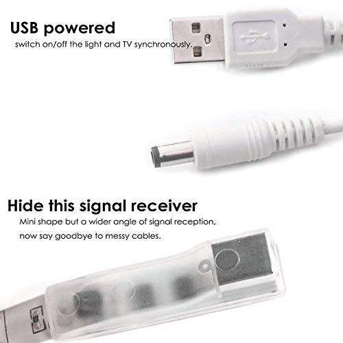 BASON LIGHTING BASON LIGHTING TV Backlight, 8.2ft TV Light Strip for 32-58 inch TV/Monitor Backlight, SMD 5050 USB LED Light Strip with Remote, RGB 4096 DIY Colors TV LED for Gaming Lights, Ambient Lighting Kit.