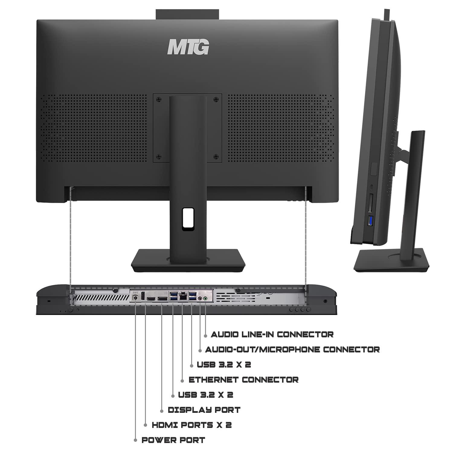 MTG MY TECHNOLOGY GEEKS TRUSTED TECHNOLOGY PAR Gaming All in one PC 24 Inch FHD Touchscreen, MTG Yama, Intel Core i5 10th Gen, 16GB RAM, 480GB NVME / 1TB SSD, AMD RX 550 4GB DDR5 Graphics, Webcam, RGB Combo, Windows 11 Home