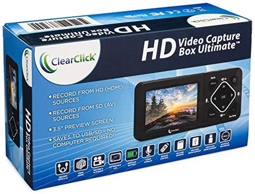 ClearClick ClearClick HD Video Capture Box Ultimate - Capture and Stream Video from HDMI, RCA, VHS, VCR, DVD, Camcorders, Hi8