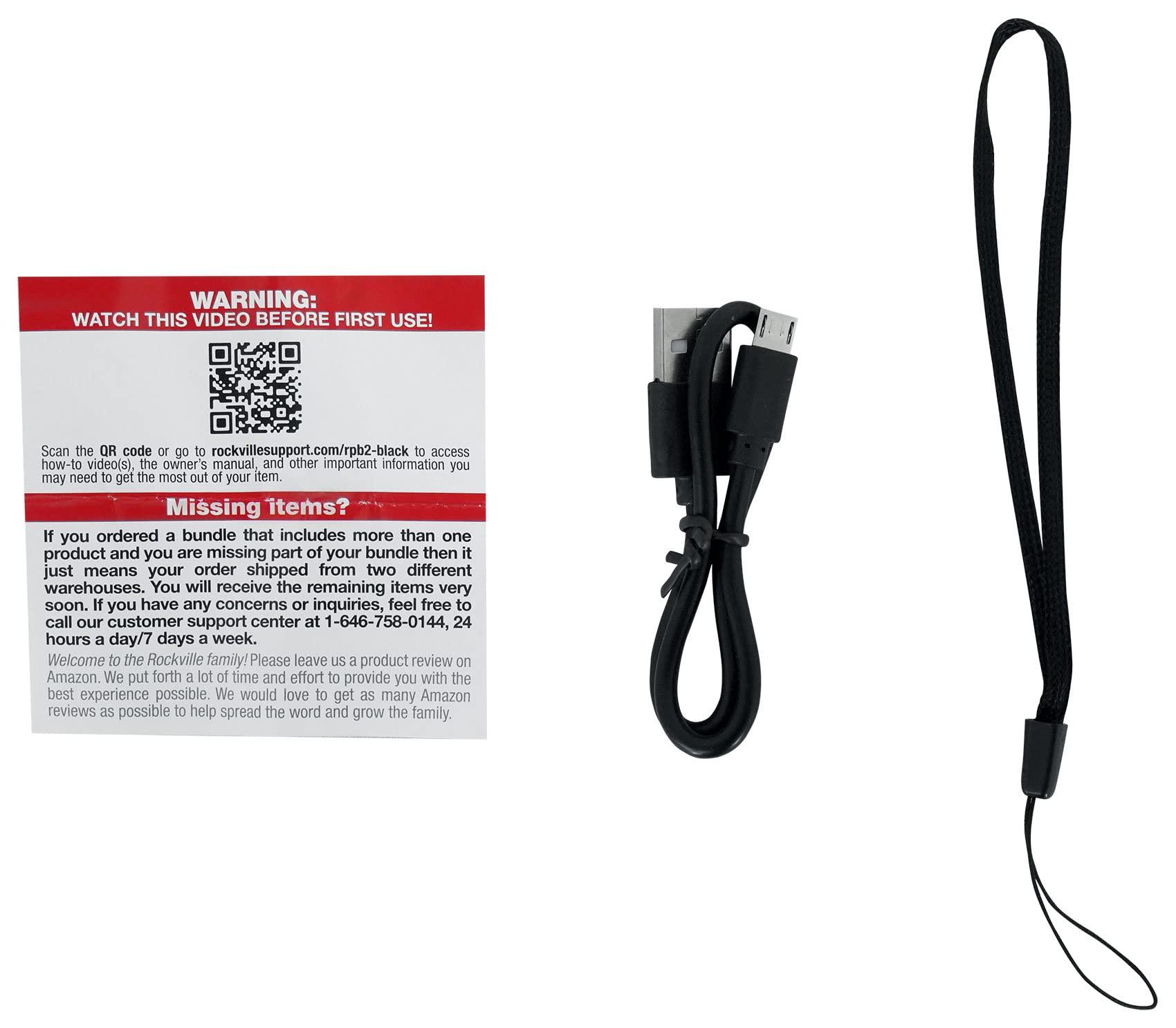 Rockville Rockville RPB2-BLACK Handheld Wireless Portable Bluetooth Speaker Great Sound