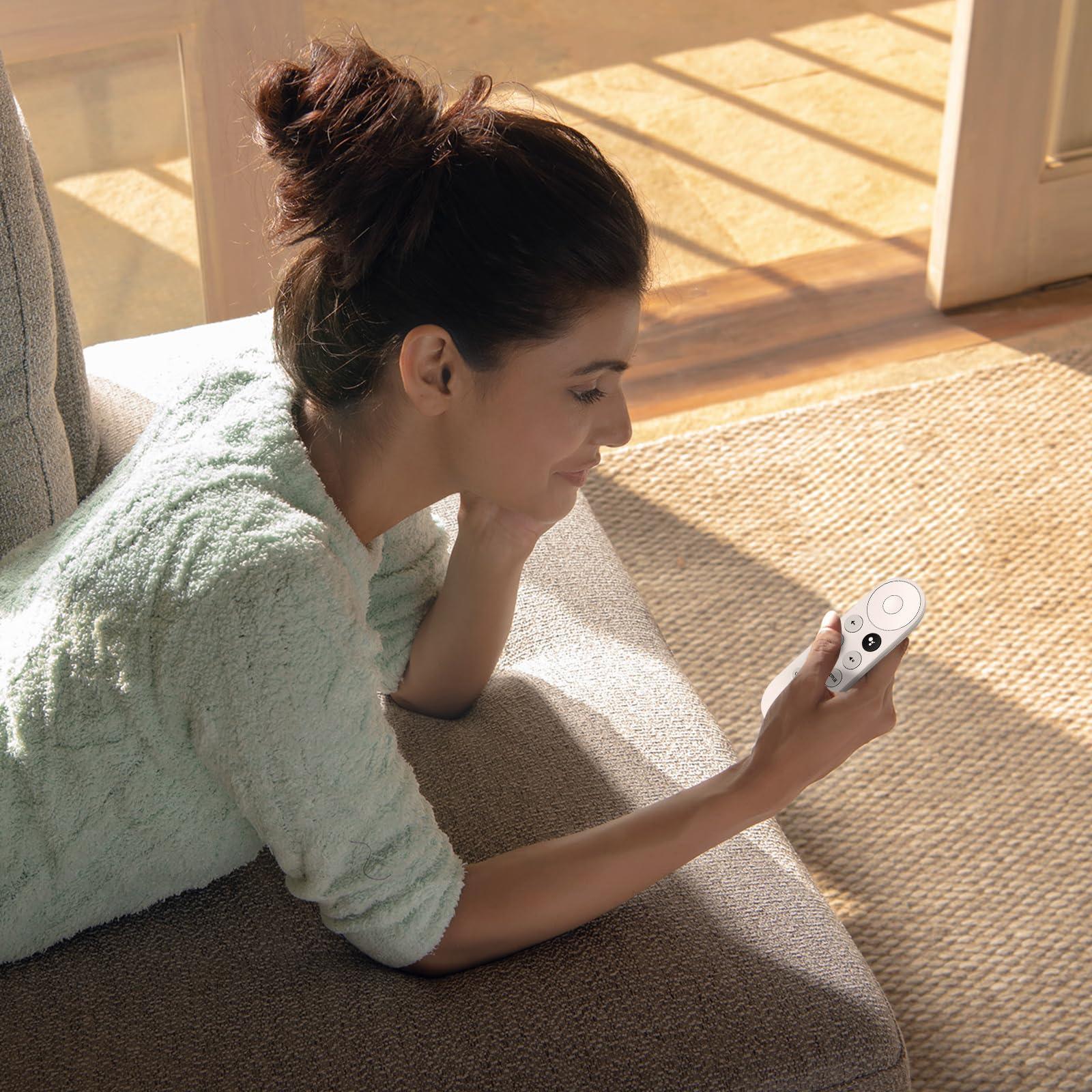 LOUTOC Replacement for Google-Chromecast-Remote, for Chromecast with Google TV Remote 4K/HD & Google TV Streamer 4K(Only for Snow Chromecast Google)