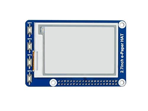 waveshare waveshare 2.7inch E-Ink Display HAT Compatible with Raspberry Pi 4B/3B+/3B/2B/B+/A+/Zero/Zero W/WH/Zero 2W Series Boards 264x176 Resolution SPI Interface