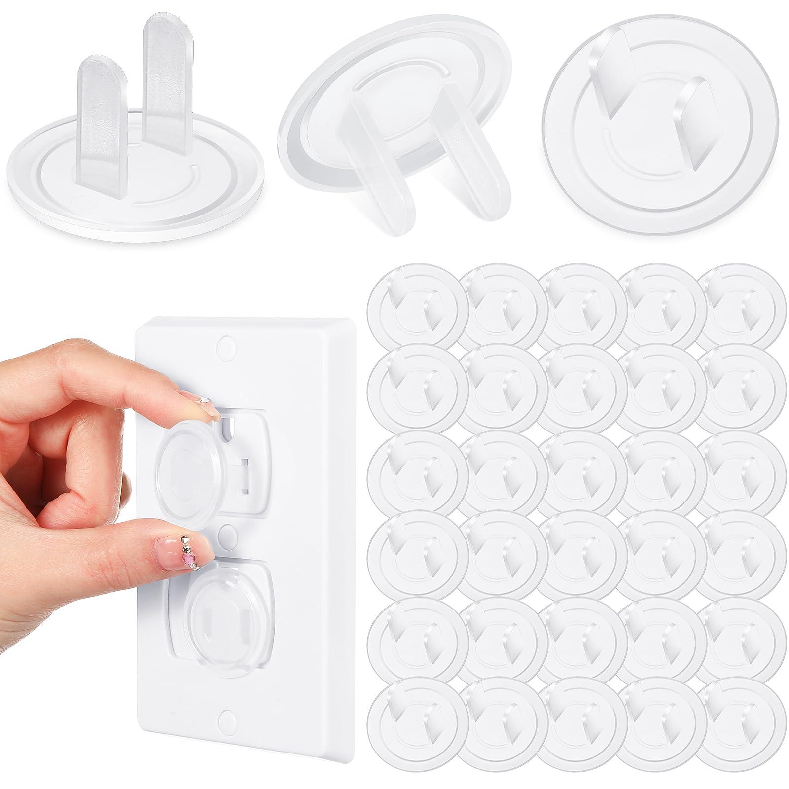 Thyle Thyle 100 Pcs Outlet Covers Bulk Child Baby Proofing Plug Covers for Electrical Outlets Easy Install Socket Sturdy Safe Secure Baby Proofing Kit for Home Office Bulk