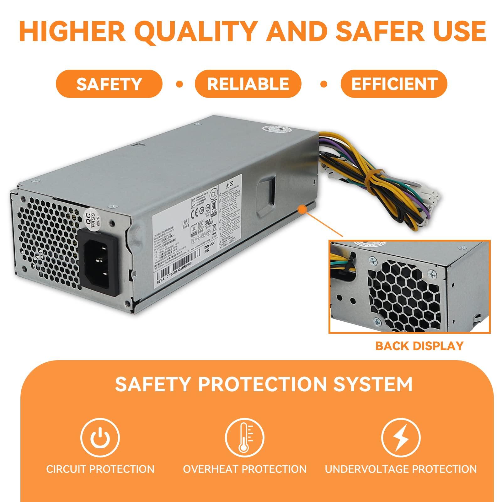 DirectNine Basics Power Supply Replacement Compatible with HP Prodesk 600 G3 SFF 400 G5 SFF D18-180P1A PCH019 PA-1181-3HB DPS-180AB-26A/30A L07658-001 L08404-002 901765-003 901761-003 901764-003