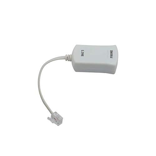 InstallerParts InstallerParts DSL Modem Phone Filter - for Interference Elimination and Static Noise Blocker | for Answering Machine, Fax Machine, Telephones Landline Cordless | 10 Pack, White DSL Phone Filter