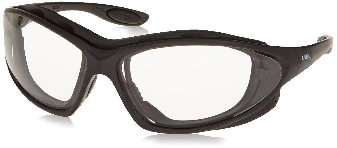 Honeywell Ademco Honeywell Uvex Ademco Home Seismic Black Safety Glasses With Clear Anti-ScratchHard Coat Lens (S0600)