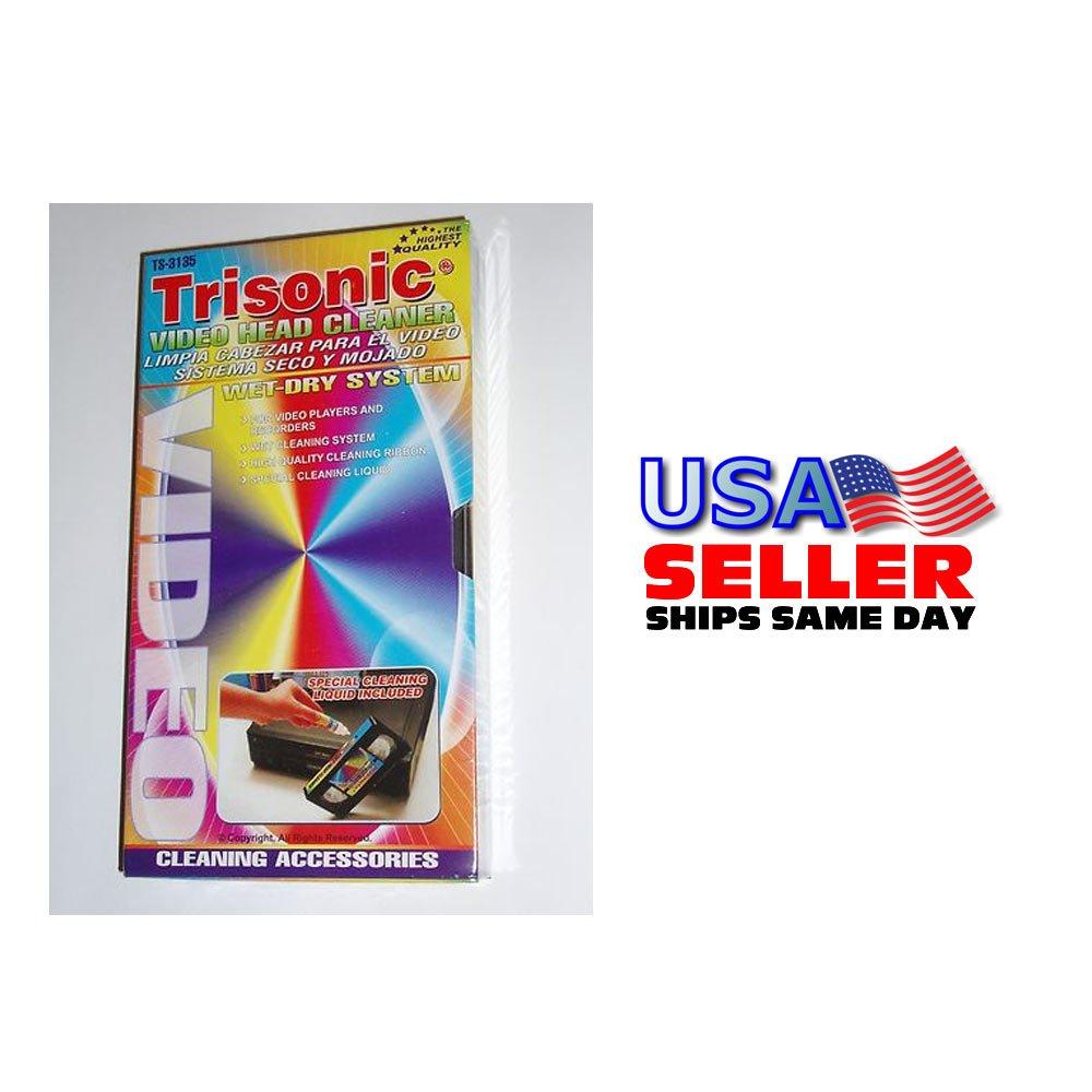 Generic 2 Head Cleaning Video Tape Cassette for VHS VCR Player Recorder Wet Dry Cleaner