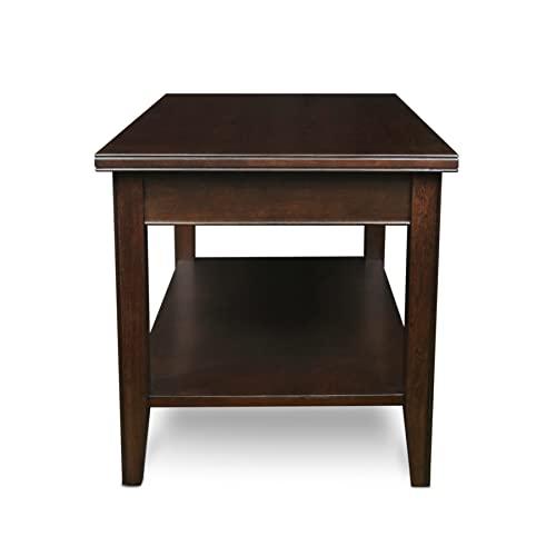 Leick Home Leick Home 10504 Laurent Two Drawer Coffee Table with Shelf, Chocolate Cherry