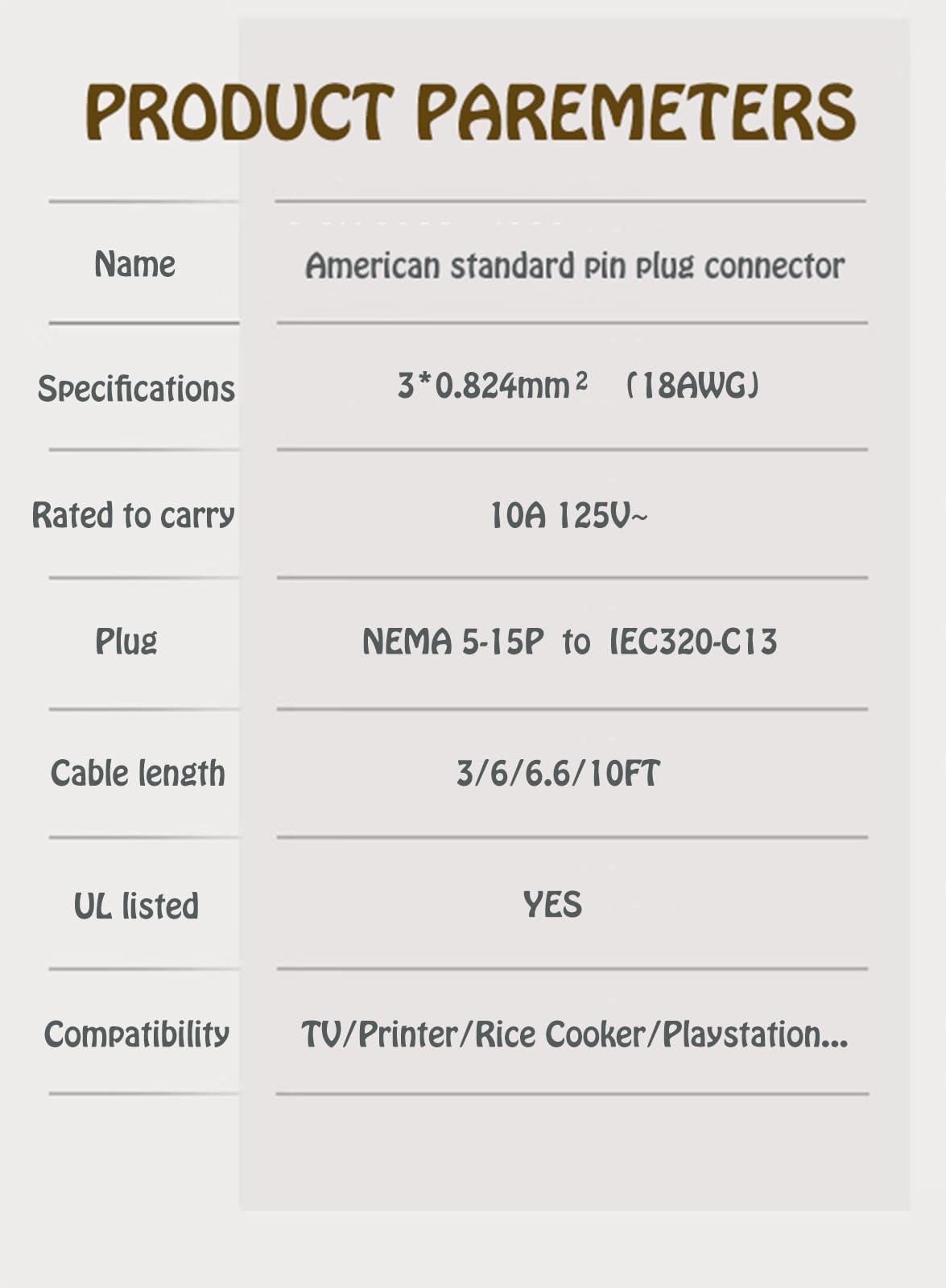 UNIMOSON Speaker Power Cable for ION Block Rocker, ION Pathfinder, Tailgater Bluetooth, Guitar Amp, Job Rocker, Explorer Portable Speaker System Replacement Power Cord