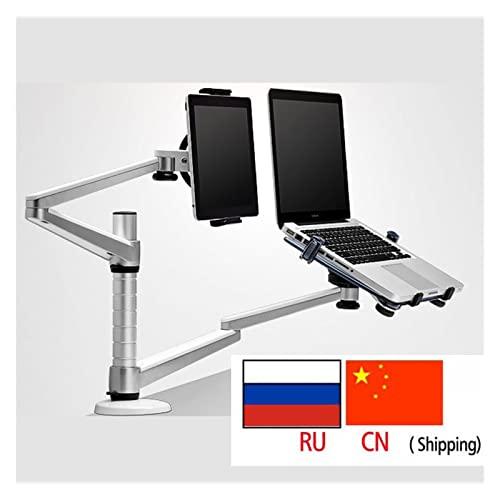 MeLphi MeLphi OA-9X Double Arm Multifunctional Aluminum 9inch 10inch Pad Onemix 3s Desk Mount Laptop Table Stand Monitorbracket Shelf (Color : No 13inch clamp)