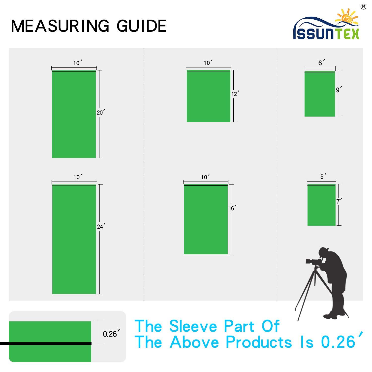 ISSUNTEX ISSUNTEX 10X16 ft Background Muslin Backdrop, Photo Studio, Collapsible High Density Screen for Video Photography and Television-Green
