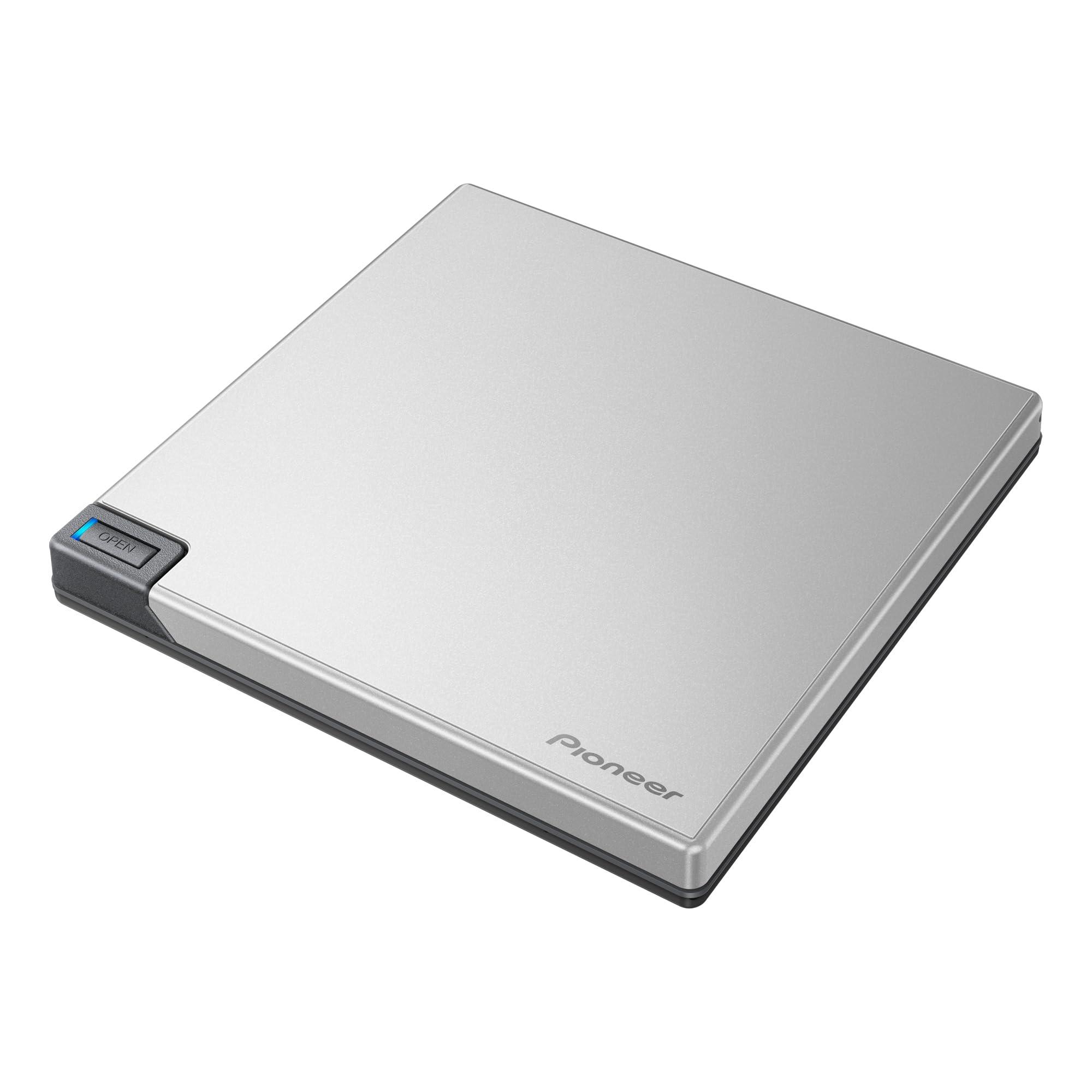 Pioneer Pioneer External Blu-ray Drive BDR-XD08S USB 3.2 Gen1 (USB Type-C) / 2.0 Slim Portable BD/DVD/CD Writer Silver