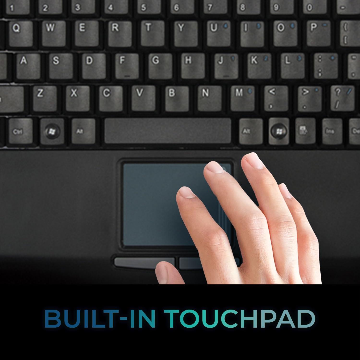 Adesso Adesso AKB-425UB - Easytouch Rackmount USB Touchpad Keyboard, Black