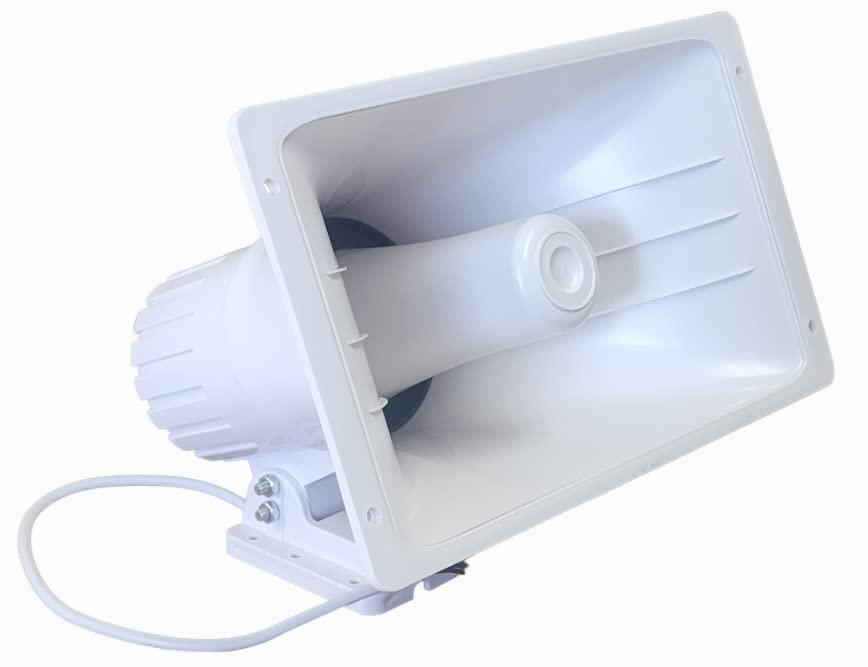 Nippon America Nippon America PA Power Horn Speaker 100 Watt Indoor Outdoor 100W with HiFi Amplifier Qty 2